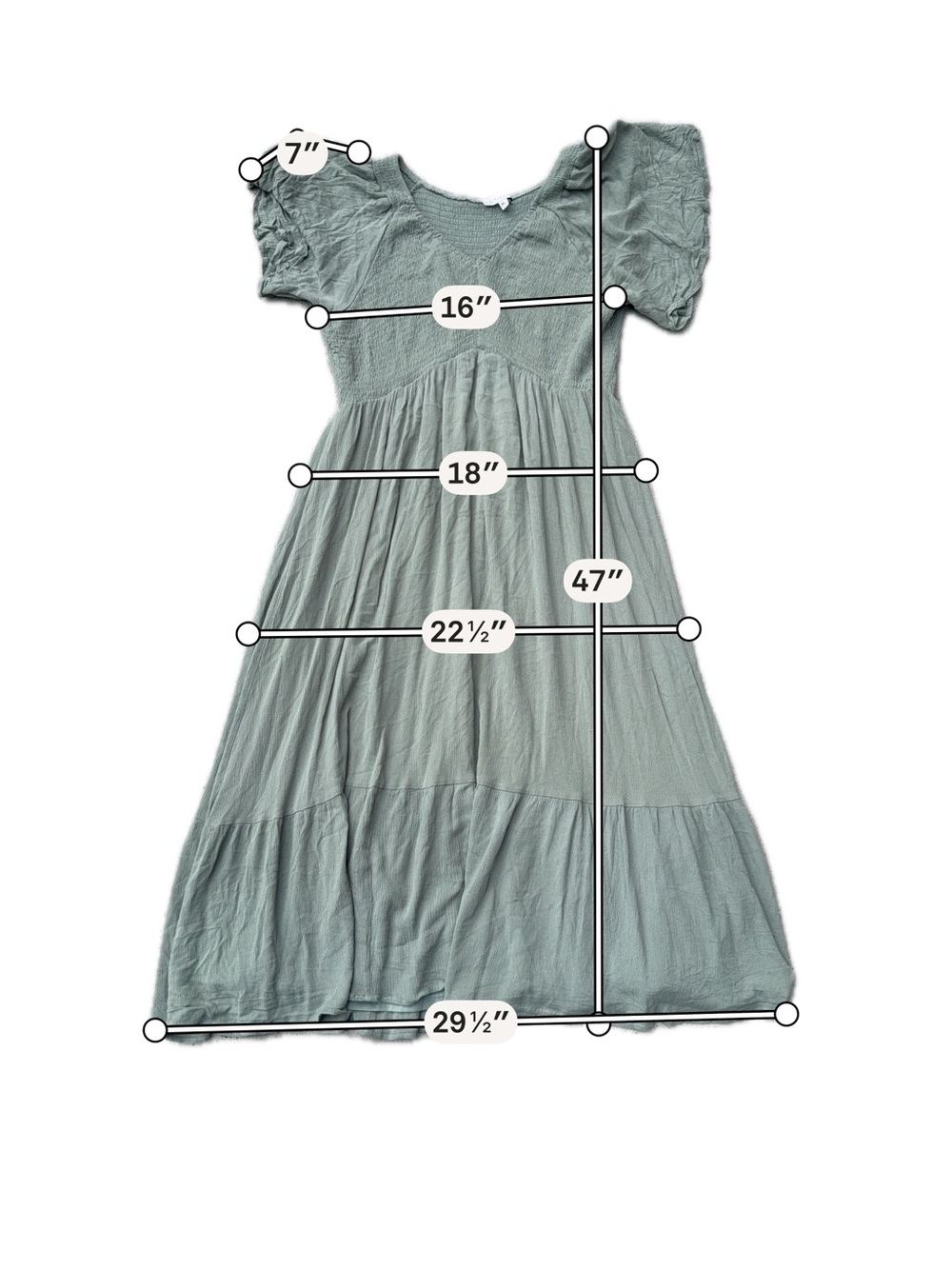 Baltic Born Dress in Sage Size XL - Picture 9 of 9